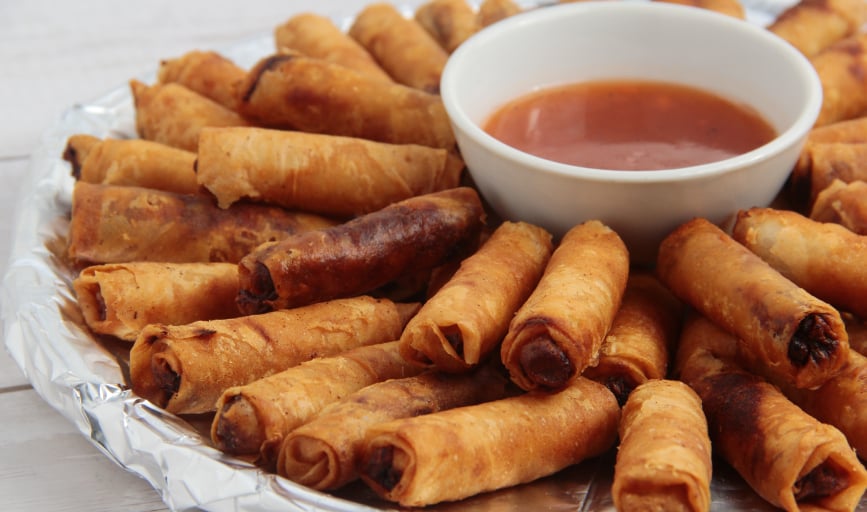 Spring Rolls & Teriyaki Bowl
